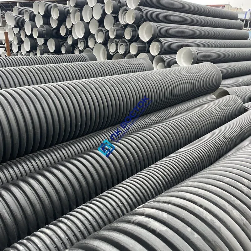 Труба пэ канализационная 800/687 SN6 гофрированная двухслойная